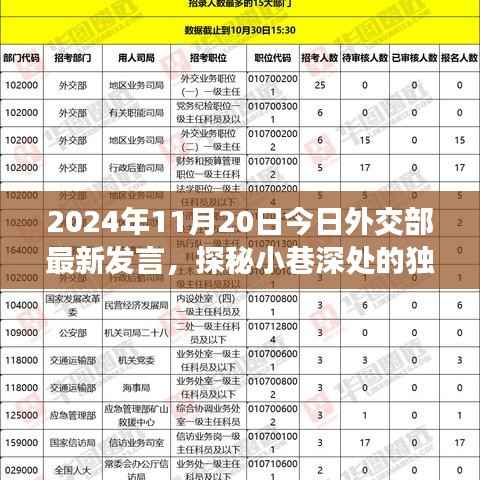 探秘小巷深处的独特风味，揭秘今日外交部发言背后的美食秘境