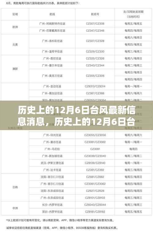 深度解析与案例分析,历史上的12月6日台风最新信息消息回顾与反思
