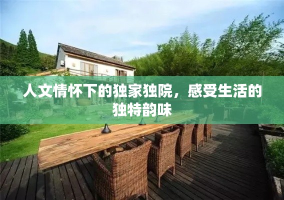 人文情怀下的独家独院,感受生活的独特韵味