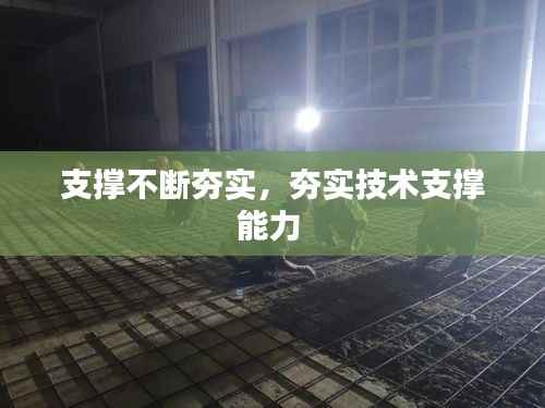 支撑不断夯实，夯实技术支撑能力 