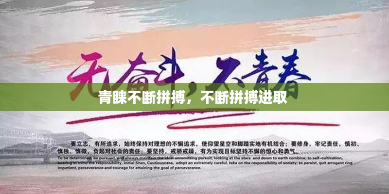 青睐不断拼搏,不断拼搏进取