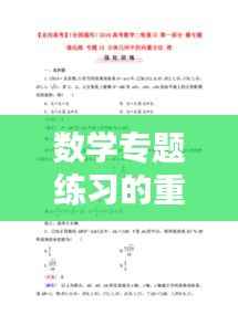 数学专题练习的重要性与策略解析